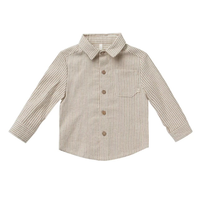 COLLARED LONG SLEEVE SHIRT IN BRASS 1 COLLARED LONG SLEEVE SHIRT IN BRASS