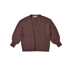 GRETEL CARDIGAN IN PLUM