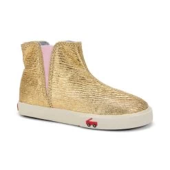 KEEGAN HIGH TOP SNEAKER IN GOLD SHINE