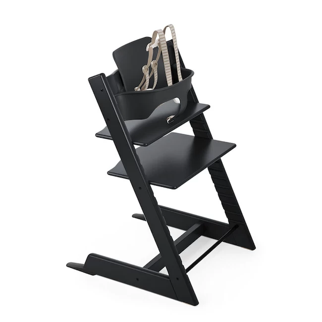 Stokke TRIPP TRAPP BUNDLE HIGH CHAIR IN BLACK 1 Stokke TRIPP TRAPP BUNDLE HIGH CHAIR IN BLACK
