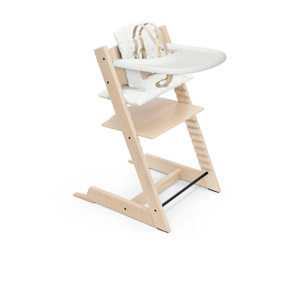 Stokke TRIPP TRAPP HIGH CHAIR COMPLETE IN NATURAL/ICON GREY 1 Stokke TRIPP TRAPP HIGH CHAIR COMPLETE IN NATURAL/ICON GREY