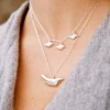 3 BABY BIRD 17” STERLING SILVER NECKLACE