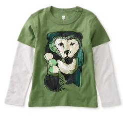 MOON BEAR LAYERED GRAPHIC TEE