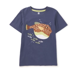 PAINTED PUFFER GRAPHIC TEE IN TRIUMPH