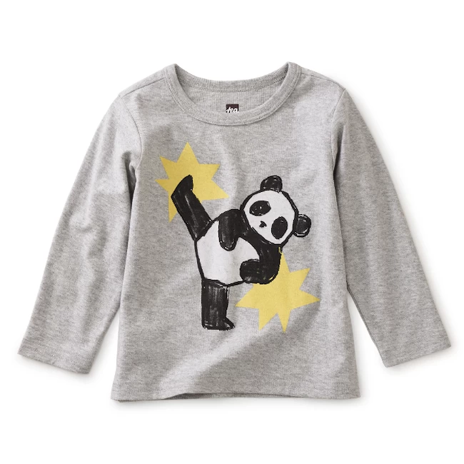 PANDA KICK BABY GRAPHIC TEE 1 PANDA KICK BABY GRAPHIC TEE