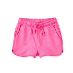 POM POM GYM SHORTS IN CAROUSEL PINK