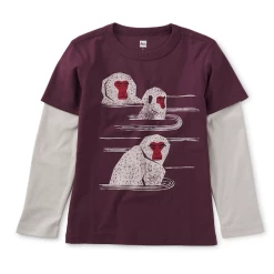 SNOW MONKEY LAYERED GRAPHIC TEE