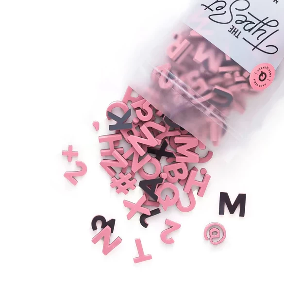 SOFT MAGNETIC LETTERS 1" 200 PIECE SANS SERIF COLOR IN ROSE QUARTZ 1 SOFT MAGNETIC LETTERS 1" 200 PIECE SANS SERIF COLOR IN ROSE QUARTZ