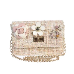 TWEED PURSE: NUDE
