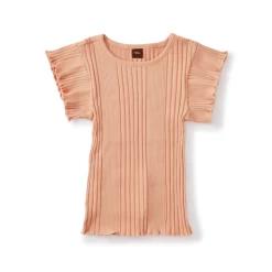 VARIEGATED RIB FLUTTER TOP