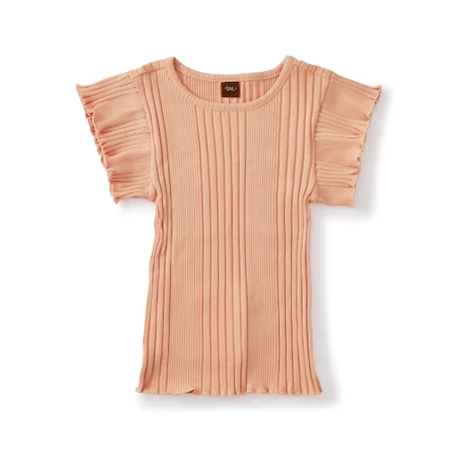 VARIEGATED RIB FLUTTER TOP 1 VARIEGATED RIB FLUTTER TOP