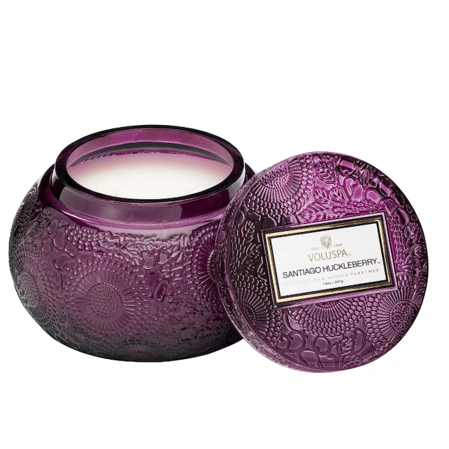 Voluspa SANTIAGO HUCKLEBERRY CHAWAN BOWL CANDLE 1 Voluspa SANTIAGO HUCKLEBERRY CHAWAN BOWL CANDLE