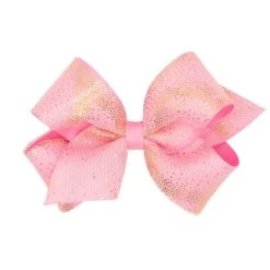 MEDIUM GOLD DOT GROSGRAIN BOW