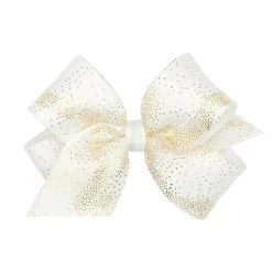 MEDIUM GOLD DOT GROSGRAIN BOW -Babyproducten wee ones medium gold dot grosgrain bow 3