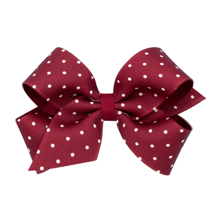 MEDIUM TINY DOT GROSGRAIN OVRLY BOW 1 MEDIUM TINY DOT GROSGRAIN OVRLY BOW